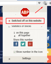 AdBlock Plus uitschakelen voor moviemakeronline.com in Chrome en Opera